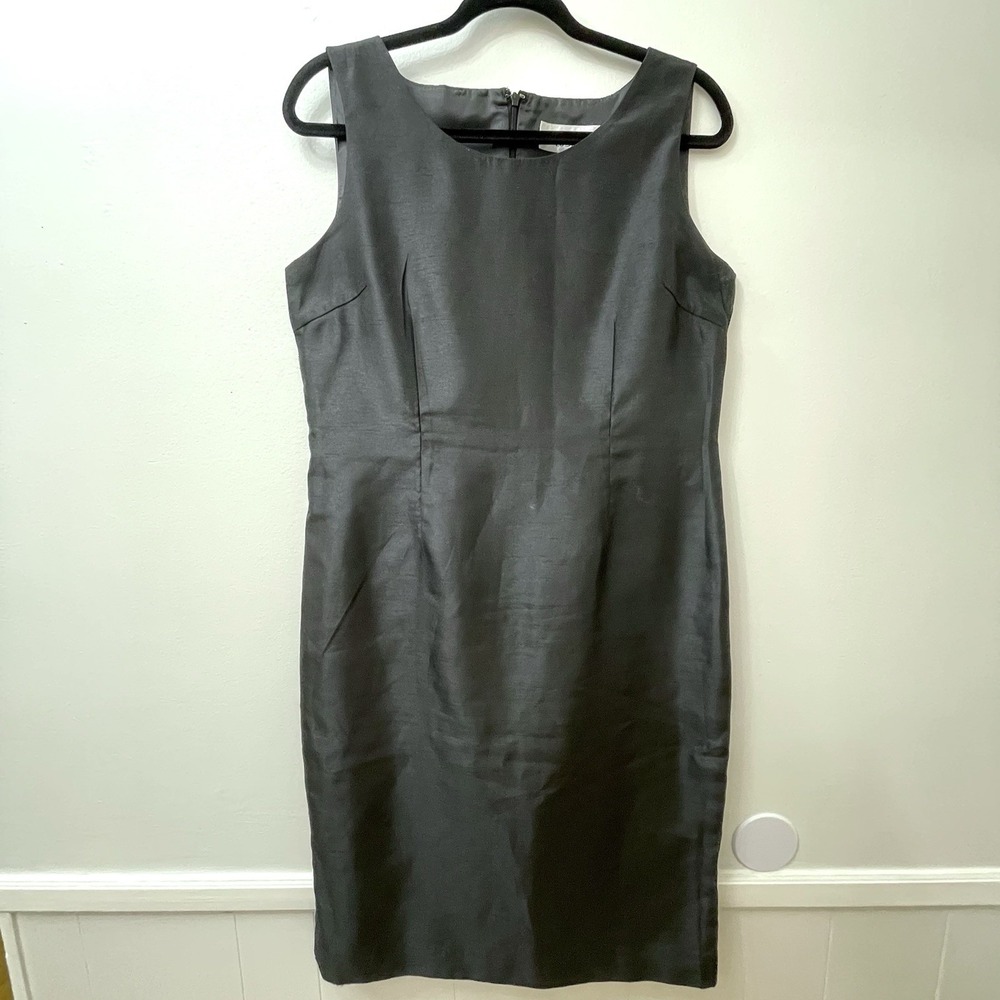 Le Suit Black Sheath Dress‎ Womens 8 Zip Classic Sleeveless Career Classic Black